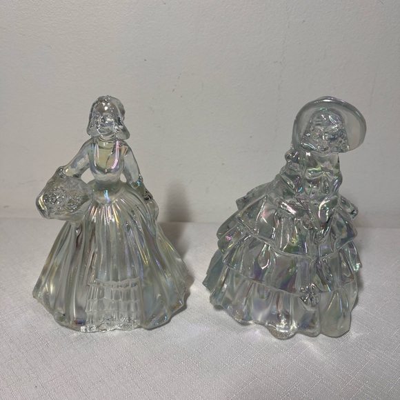 vintage Wheaton Ware Carnival Glass figurines Southern Belle & colonial lady - Picture 4 of 6
